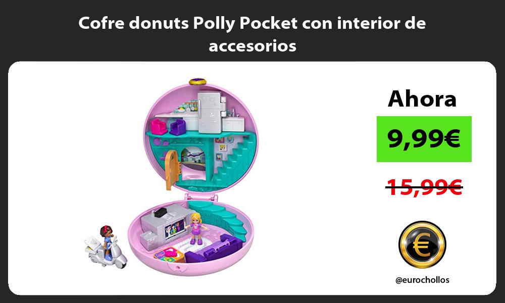 Cofre donuts Polly Pocket con interior de accesorios