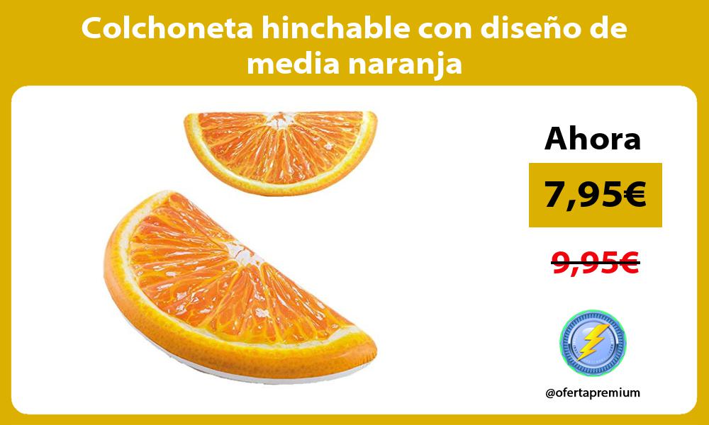 Colchoneta hinchable con diseño de media naranja