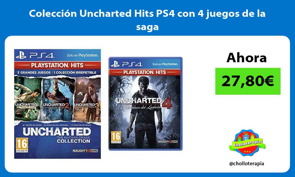 Colección Uncharted Hits PS4 con 4 juegos de la saga