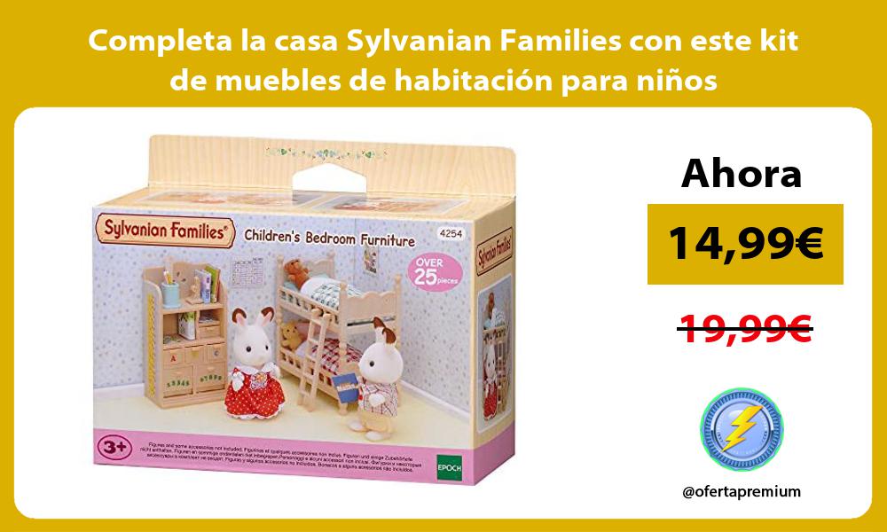 Completa la casa Sylvanian Families con este kit de muebles de habitación para niños