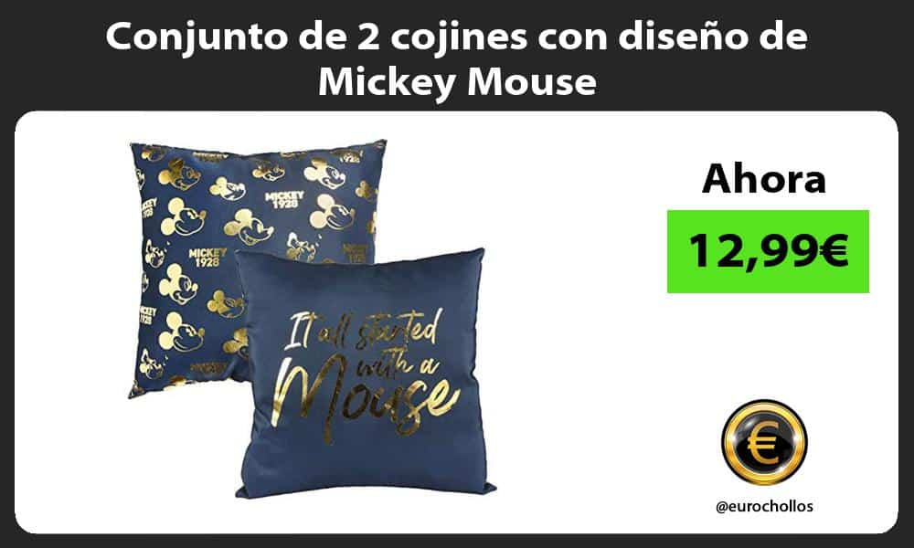 Conjunto de 2 cojines con diseño de Mickey Mouse
