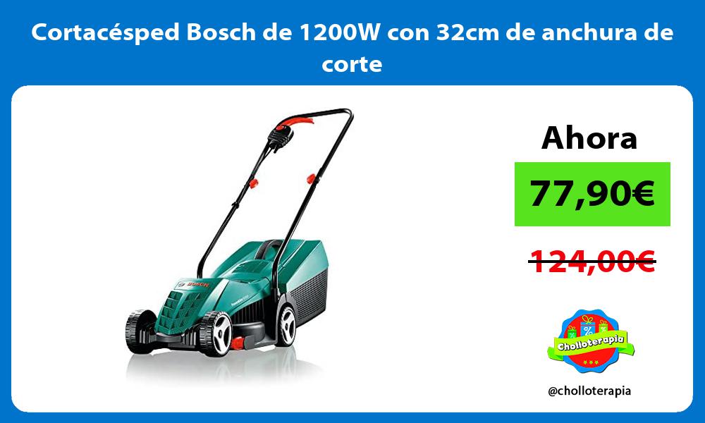 Cortacésped Bosch de 1200W con 32cm de anchura de corte