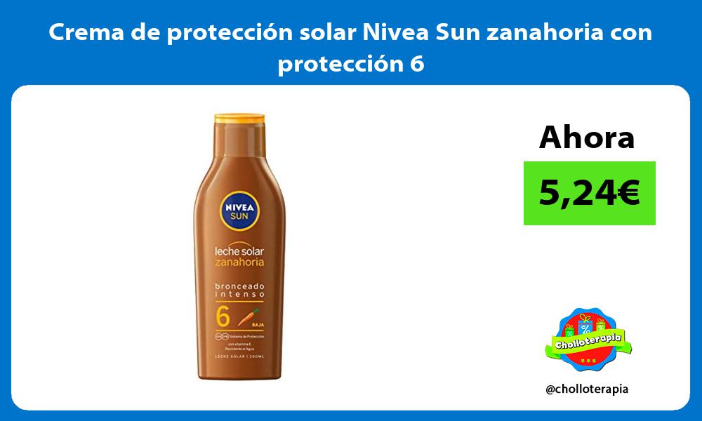 Crema de protección solar Nivea Sun zanahoria con protección 6