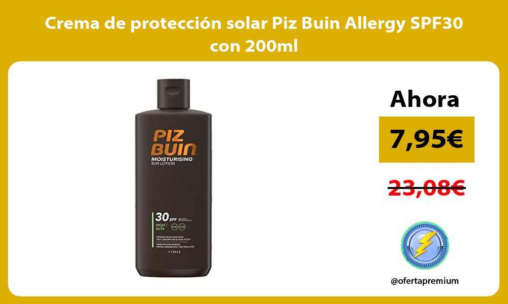 Crema de protección solar Piz Buin Allergy SPF30 con 200ml