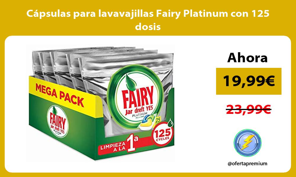 Cápsulas para lavavajillas Fairy Platinum con 125 dosis