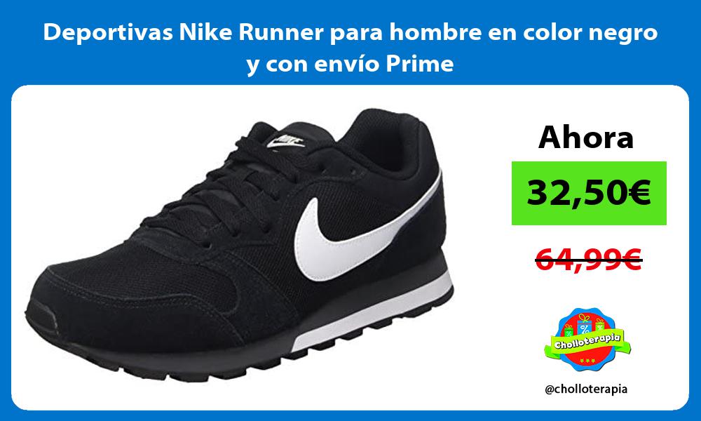Deportivas Nike Runner para hombre en color negro y con envío Prime