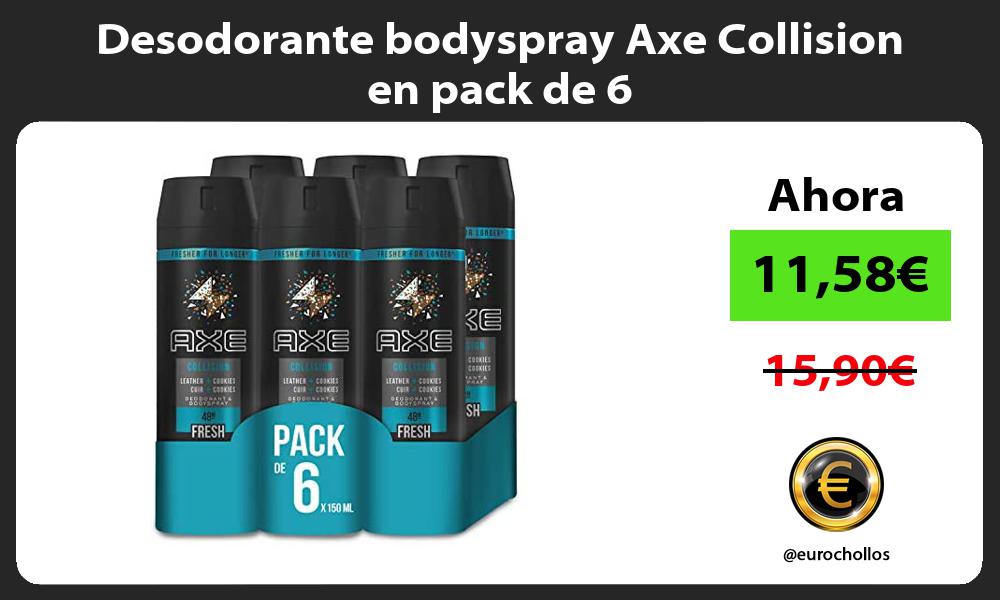 Desodorante bodyspray Axe Collision en pack de 6
