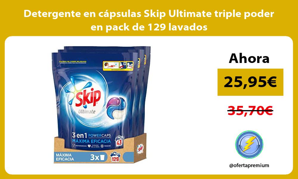 Detergente en cápsulas Skip Ultimate triple poder en pack de 129 lavados