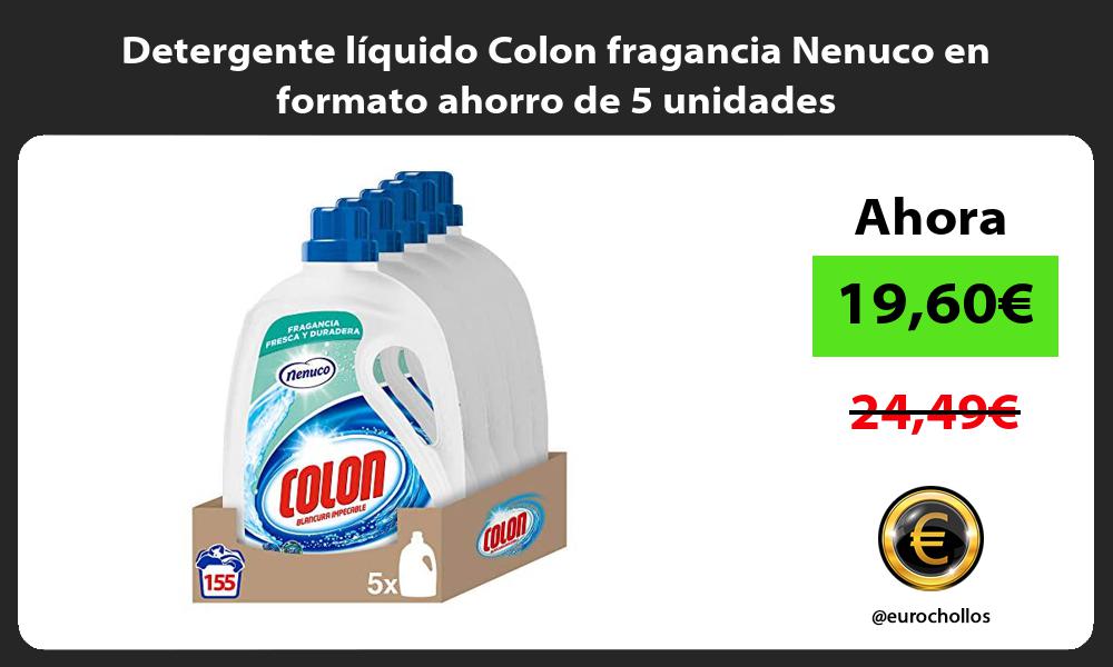 Detergente líquido Colon fragancia Nenuco en formato ahorro de 5 unidades