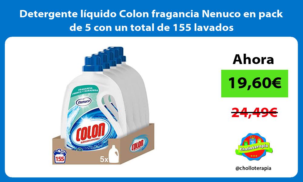 Detergente líquido Colon fragancia Nenuco en pack de 5 con un total de 155 lavados