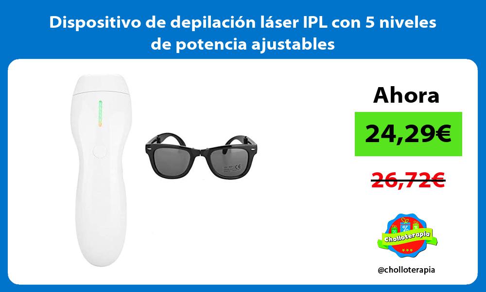 Dispositivo de depilación láser IPL con 5 niveles de potencia ajustables