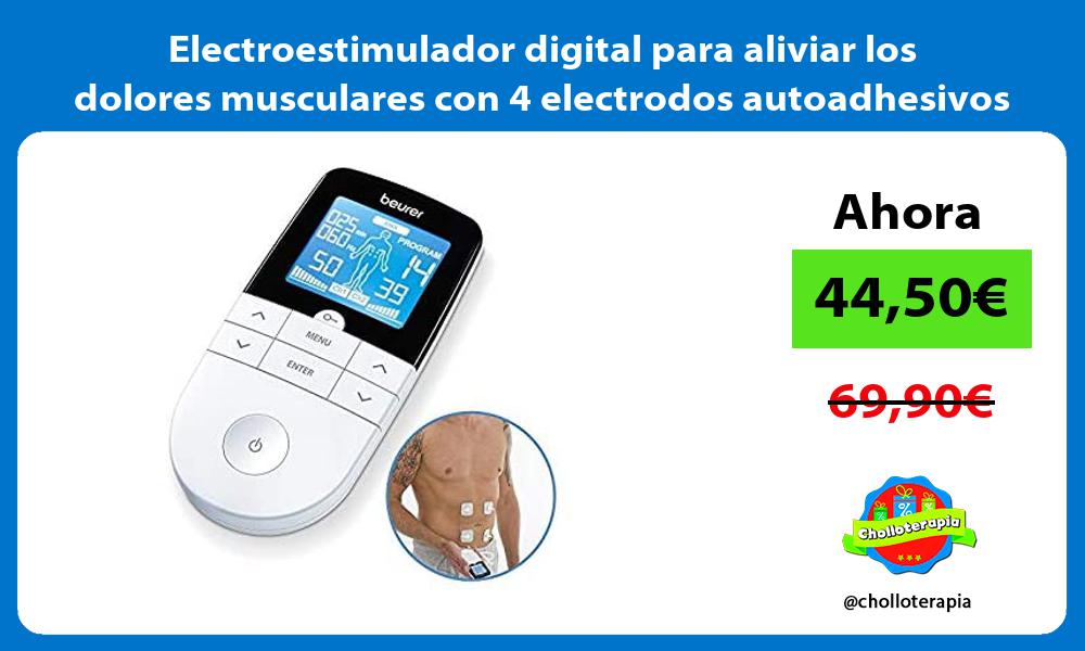 Electroestimulador digital para aliviar los dolores musculares con 4 electrodos autoadhesivos
