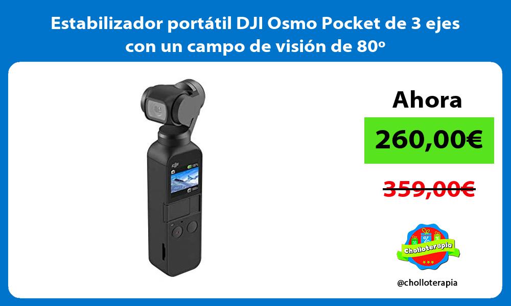 Estabilizador portátil DJI Osmo Pocket de 3 ejes con un campo de visión de 80º
