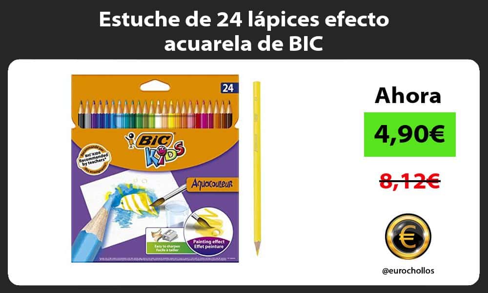 Estuche de 24 lápices efecto acuarela de BIC