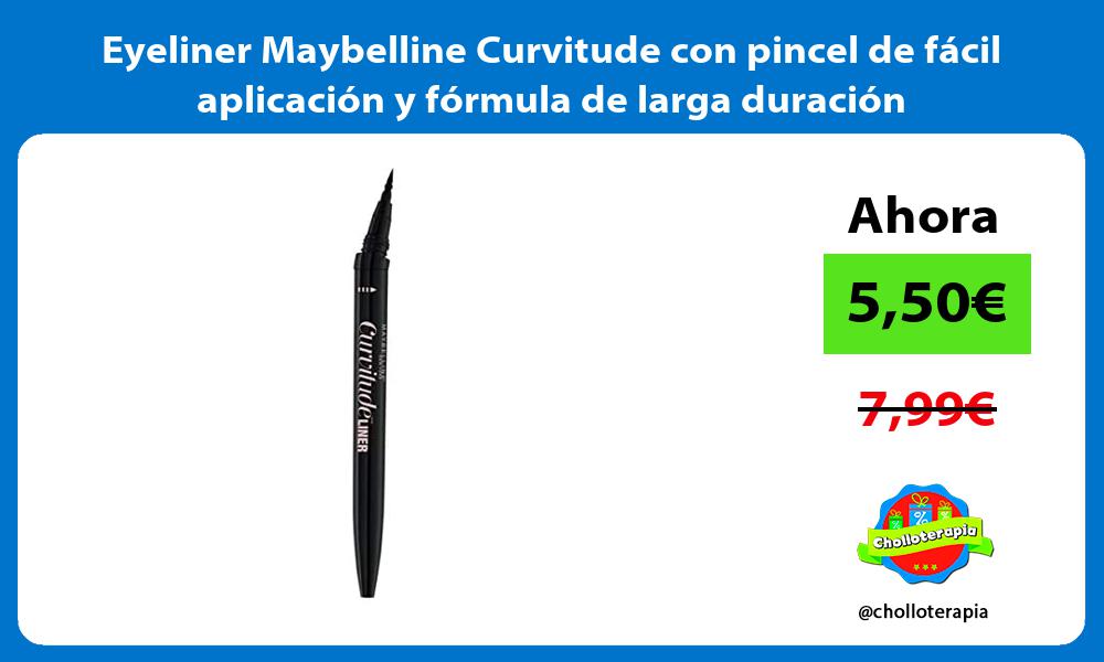 Eyeliner Maybelline Curvitude con pincel de fácil aplicación y fórmula de larga duración