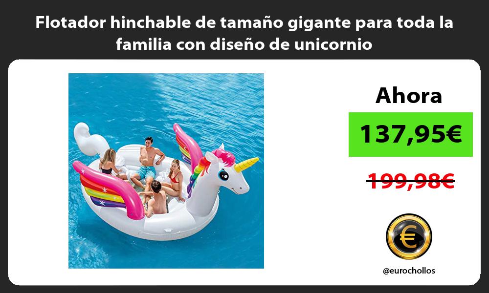 Flotador hinchable de tamaño gigante para toda la familia con diseño de unicornio