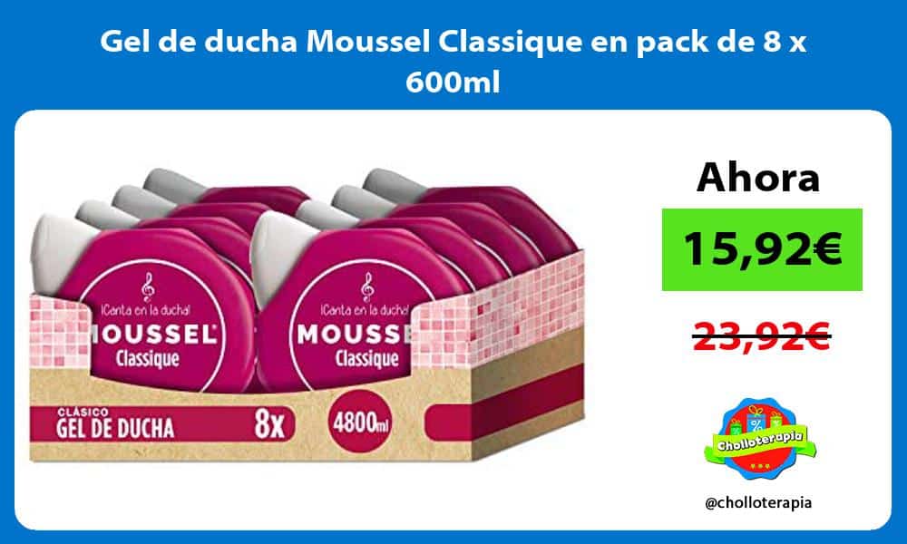 Gel de ducha Moussel Classique en pack de 8 x 600ml