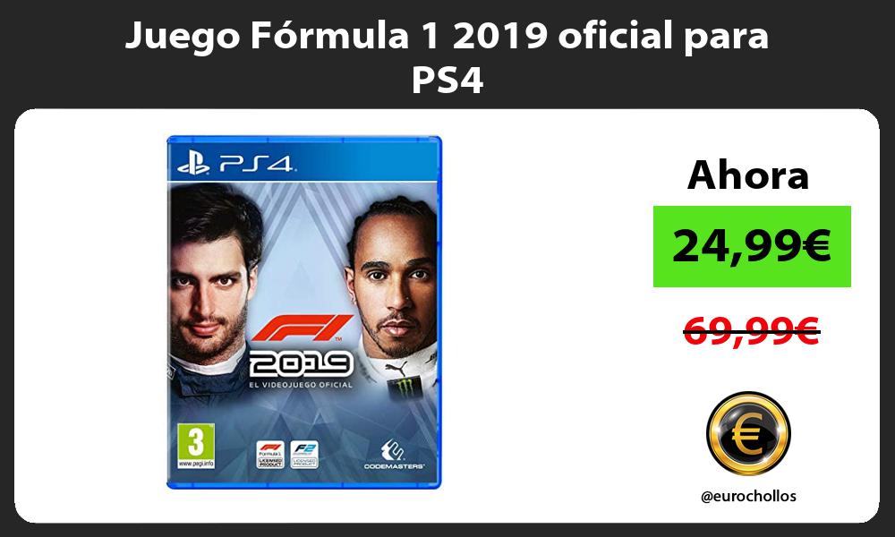 Juego Fórmula 1 2019 oficial para PS4