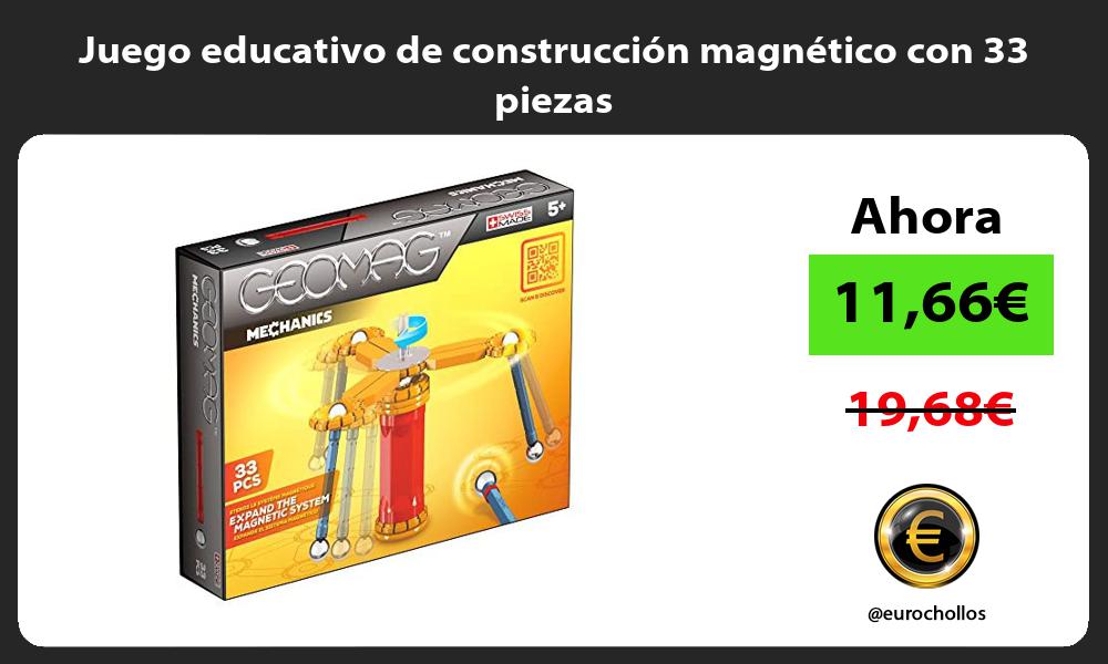 Juego educativo de construcción magnético con 33 piezas
