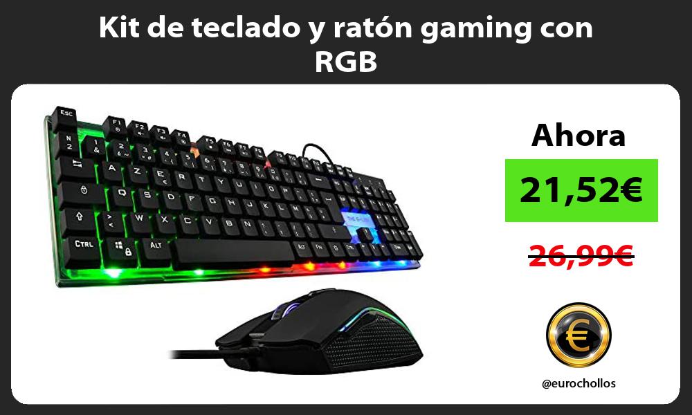 Kit de teclado y ratón gaming con RGB