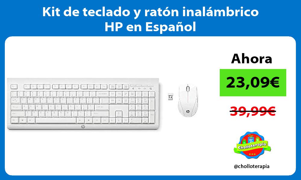 Kit de teclado y ratón inalámbrico HP en Español