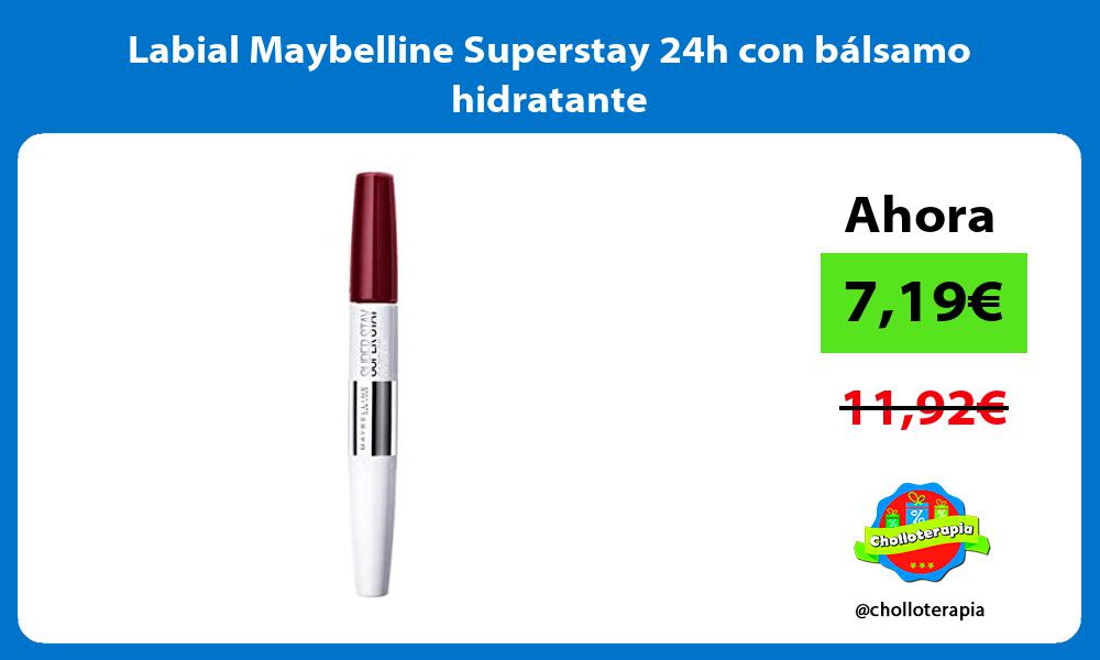 Labial Maybelline Superstay 24h con bálsamo hidratante