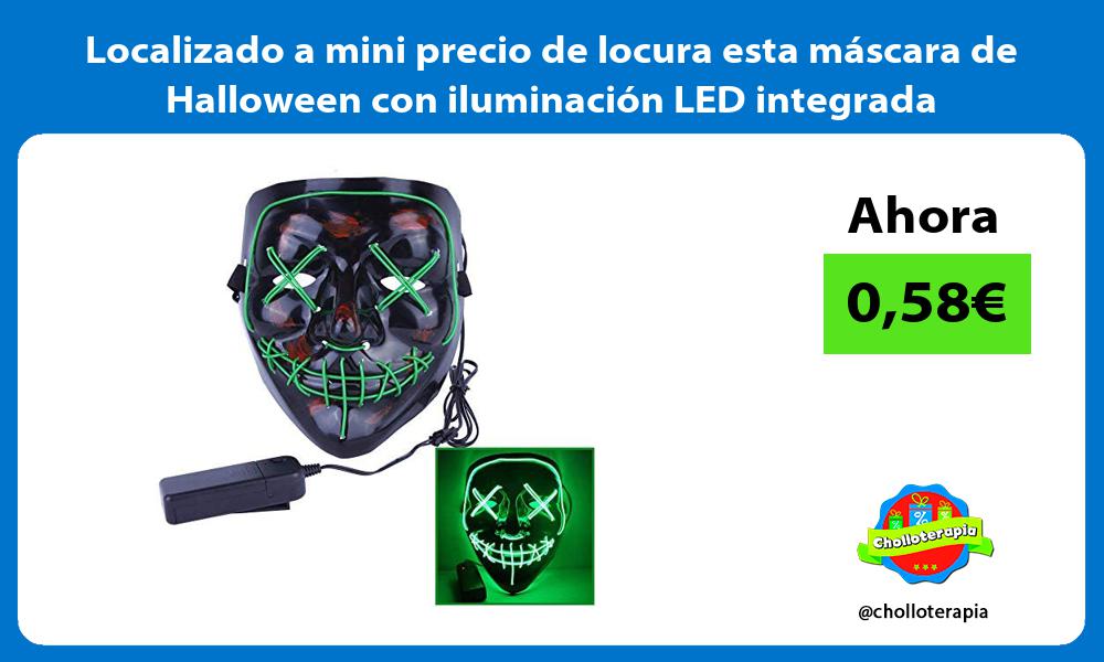Localizado a mini precio de locura esta máscara de Halloween con iluminación LED integrada