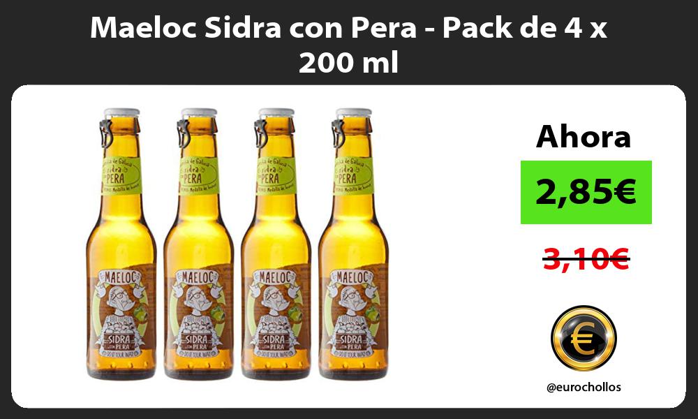 Maeloc Sidra con Pera Pack de 4 x 200 ml