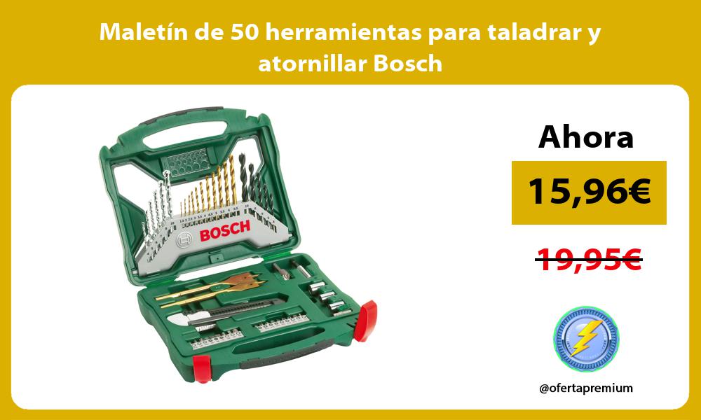 Maletín de 50 herramientas para taladrar y atornillar Bosch
