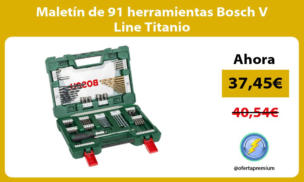 Maletín de 91 herramientas Bosch V Line Titanio