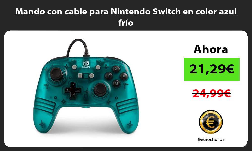 Mando con cable para Nintendo Switch en color azul frío
