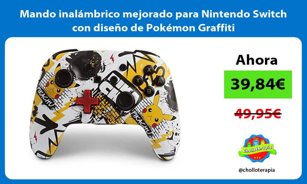 Mando inalámbrico mejorado para Nintendo Switch con diseño de Pokémon Graffiti