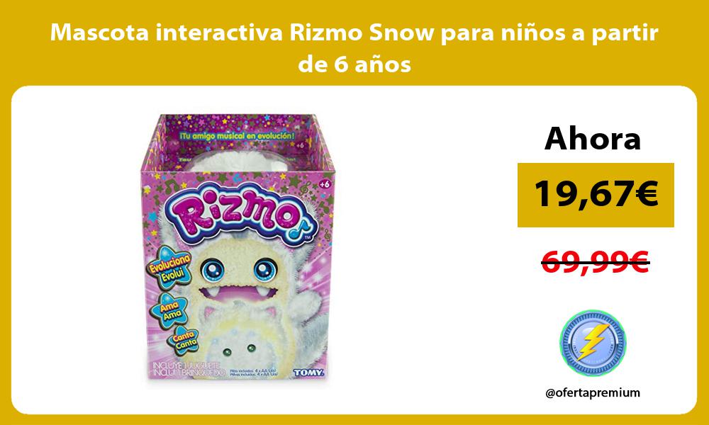 Mascota interactiva Rizmo Snow para niños a partir de 6 años