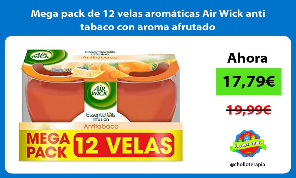 Mega pack de 12 velas aromáticas Air Wick anti tabaco con aroma afrutado