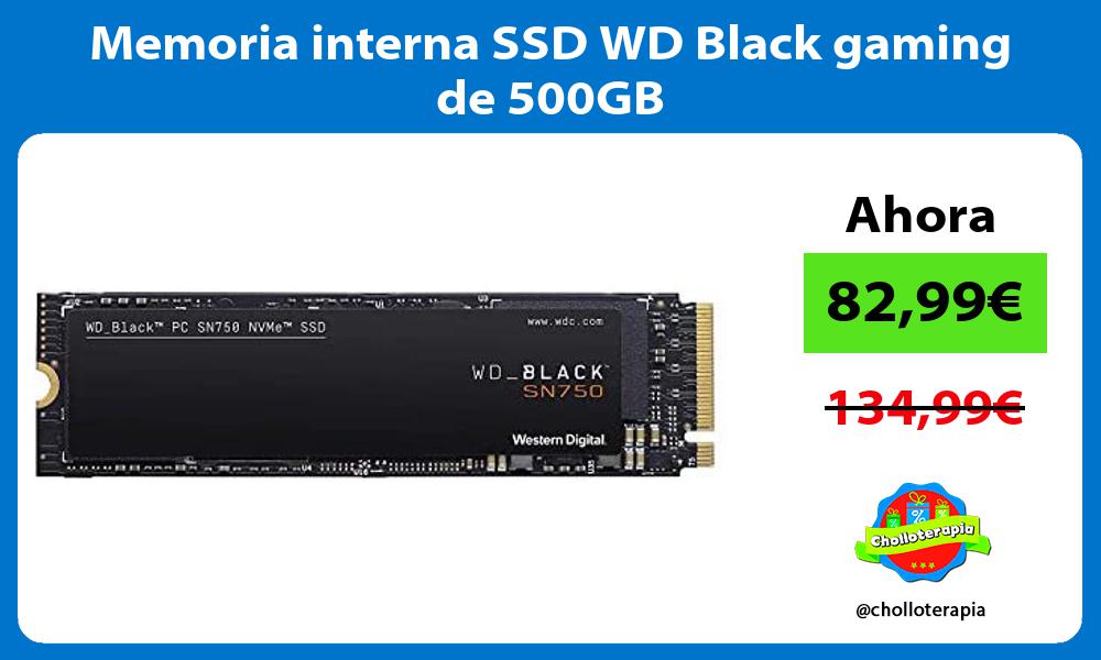 Memoria interna SSD WD Black gaming de 500GB