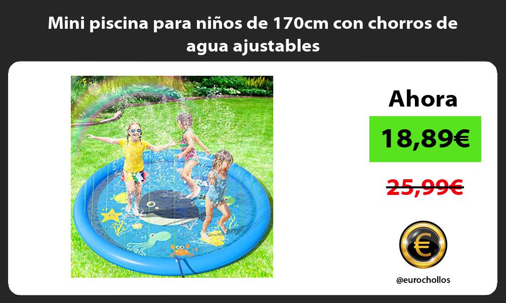 Mini piscina para niños de 170cm con chorros de agua ajustables