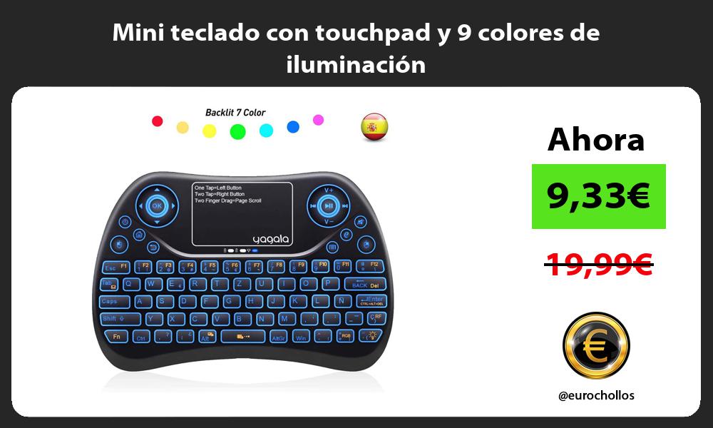 Mini teclado con touchpad y 9 colores de iluminación