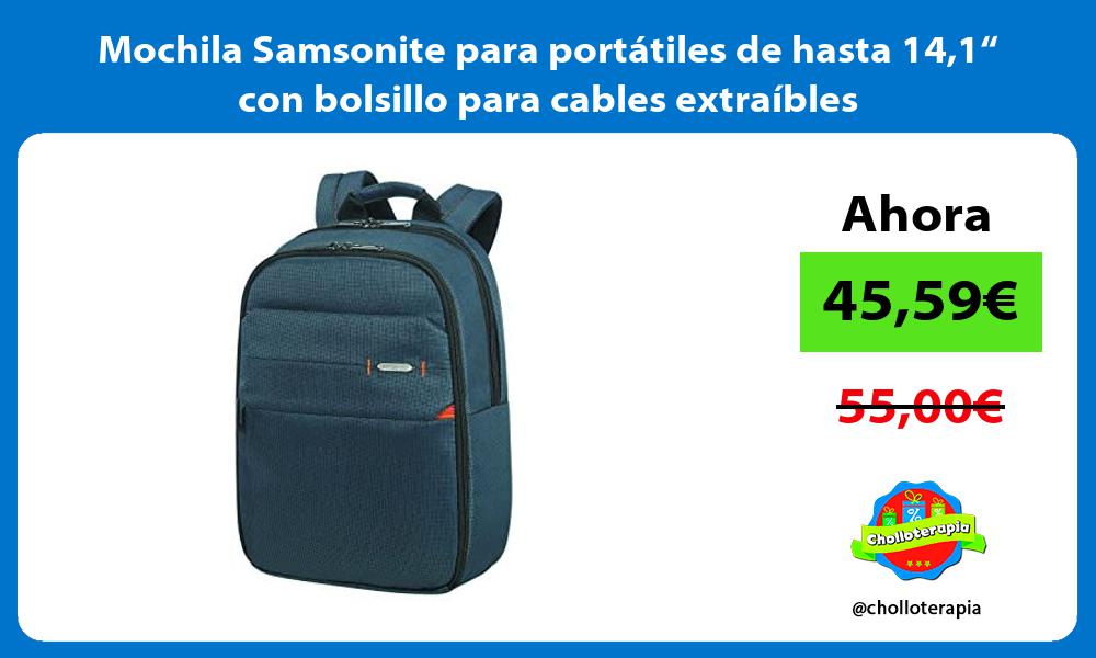 Mochila Samsonite para portátiles de hasta 141“ con bolsillo para cables extraíbles