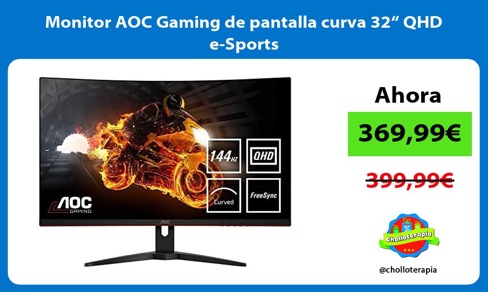 Monitor AOC Gaming de pantalla curva 32“ QHD e Sports