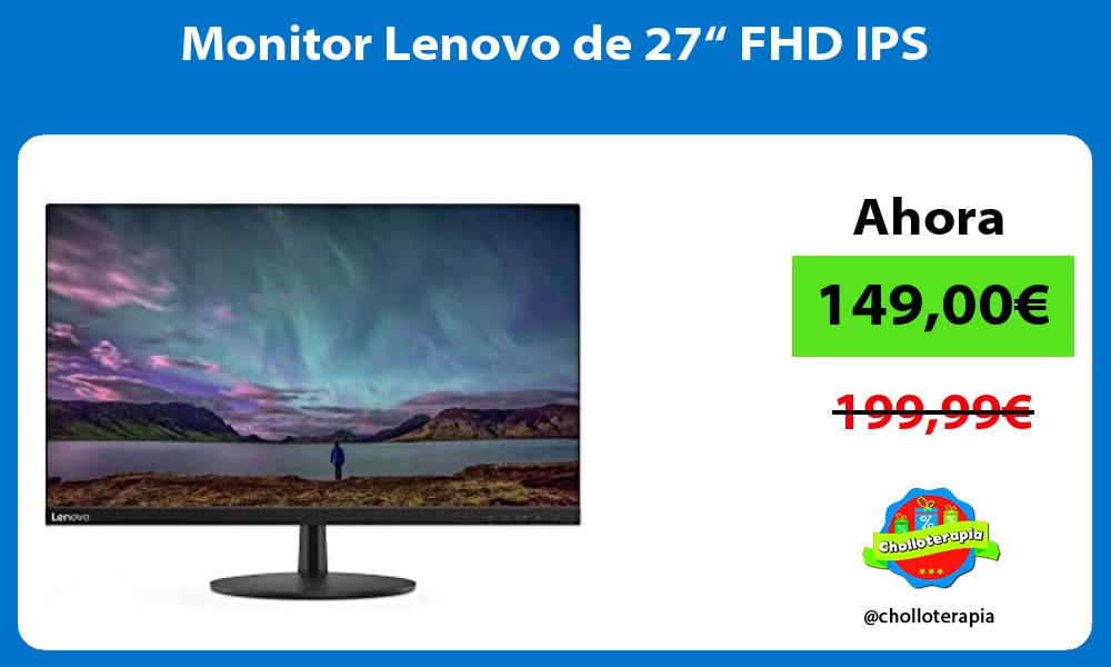 Monitor Lenovo de 27“ FHD IPS