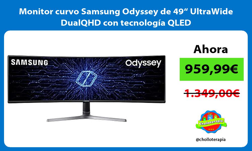 Monitor curvo Samsung Odyssey de 49“ UltraWide DualQHD con tecnología QLED