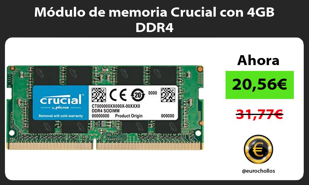 Módulo de memoria Crucial con 4GB DDR4
