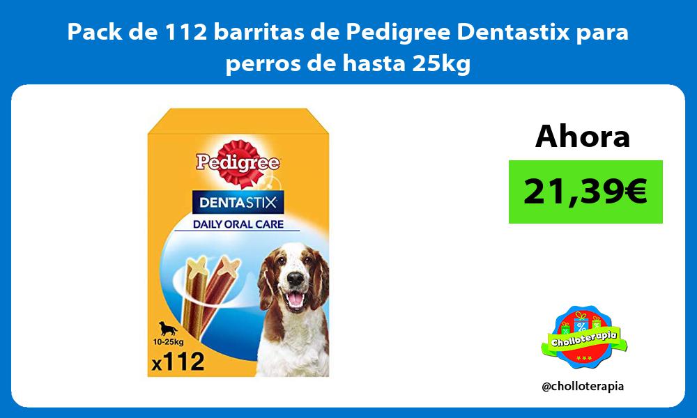 Pack de 112 barritas de Pedigree Dentastix para perros de hasta 25kg