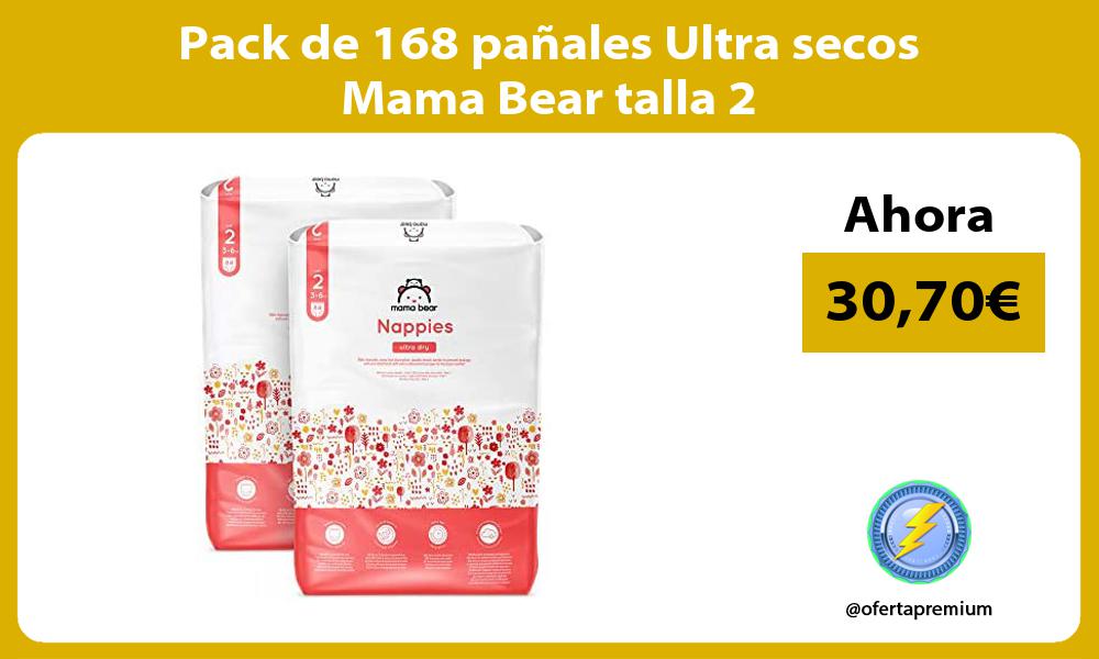 Pack de 168 pañales Ultra secos Mama Bear talla 2