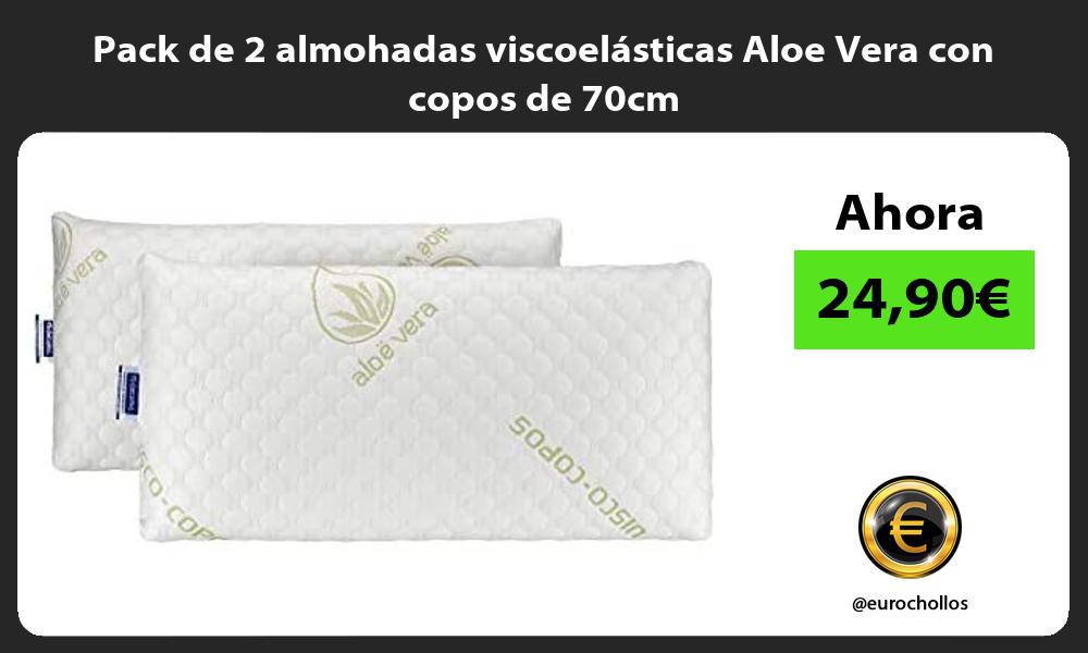 Pack de 2 almohadas viscoelásticas Aloe Vera con copos de 70cm