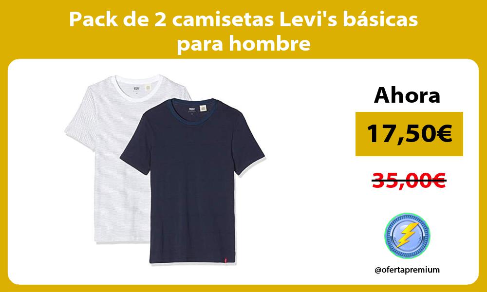 Pack de 2 camisetas Levis básicas para hombre