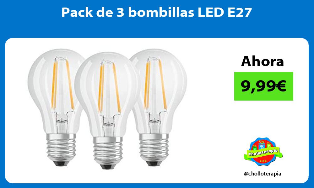 Pack de 3 bombillas LED E27