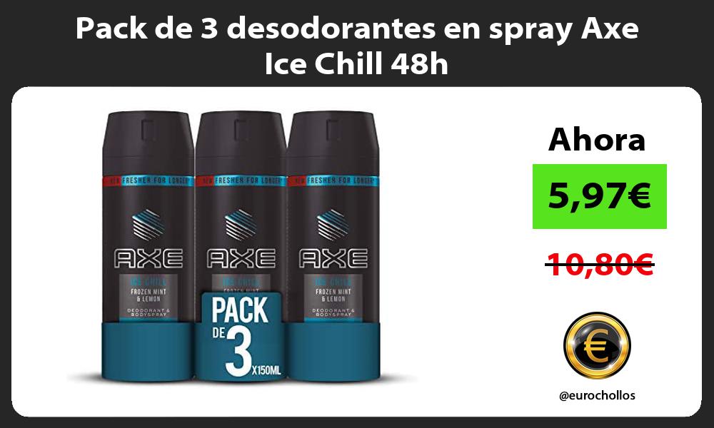 Pack de 3 desodorantes en spray Axe Ice Chill 48h