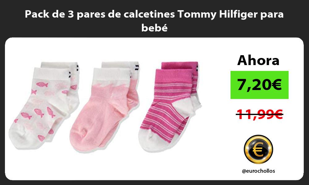 Pack de 3 pares de calcetines Tommy Hilfiger para bebé