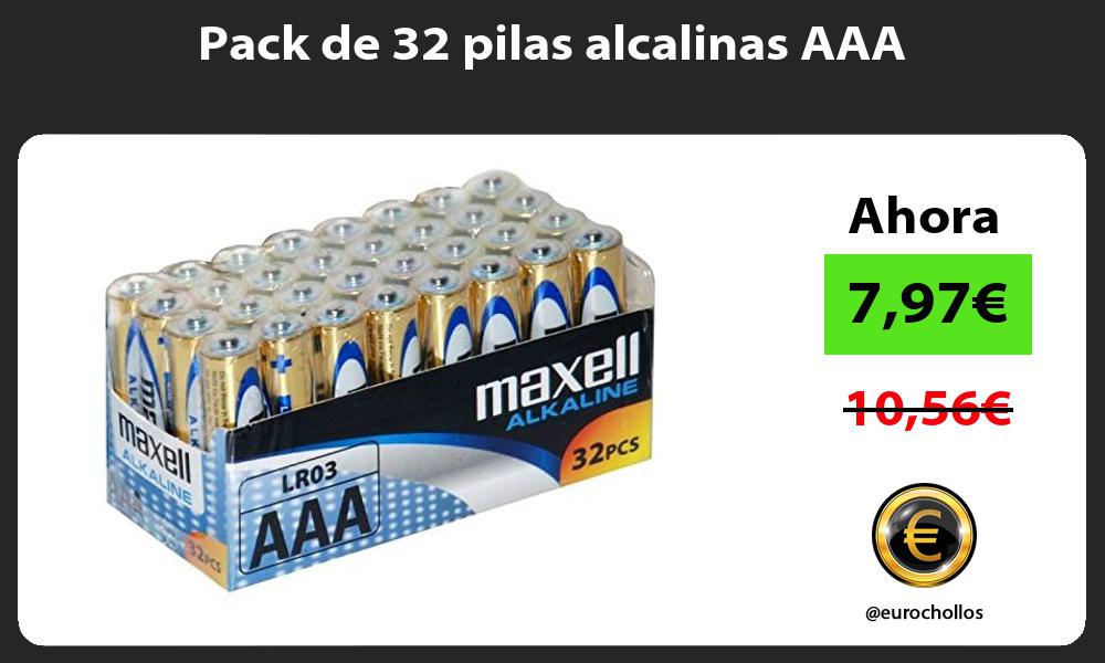 Pack de 32 pilas alcalinas AAA
